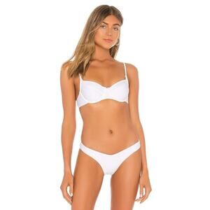 Seafolly White Bikini Set CapriSea Underwire Bra Hipster Bottom 14 Beach Swim